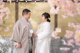 秋でも桜と笑顔の溢れる屋内庭園撮影です！