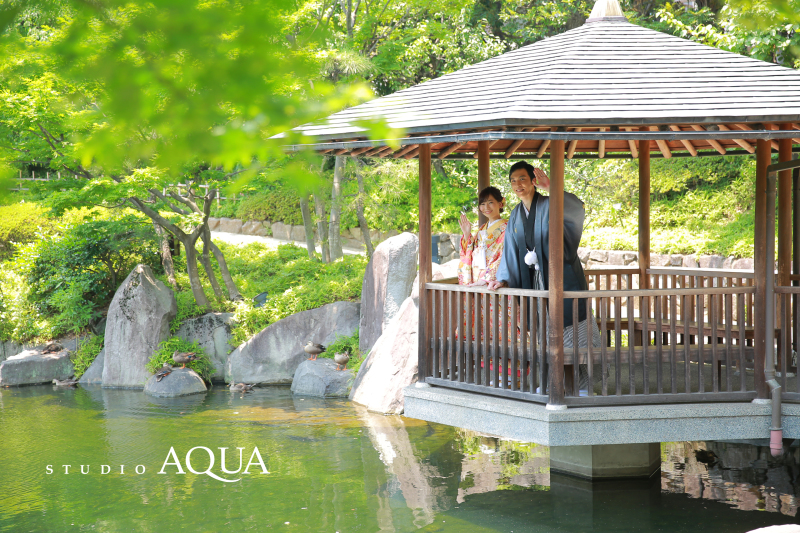 あずまやで一休み