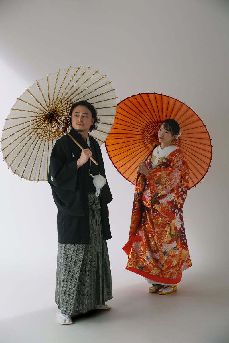 和傘でクールに