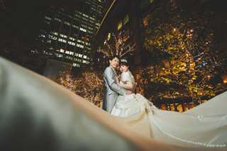 イルミネーション&桂由美ドレス