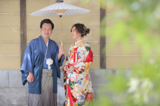 屋内庭園で緑と一緒に