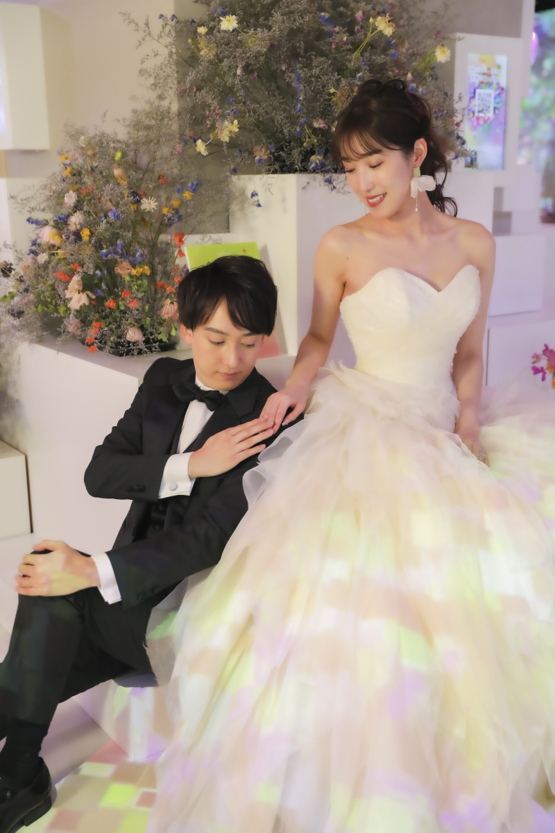 投影されながら