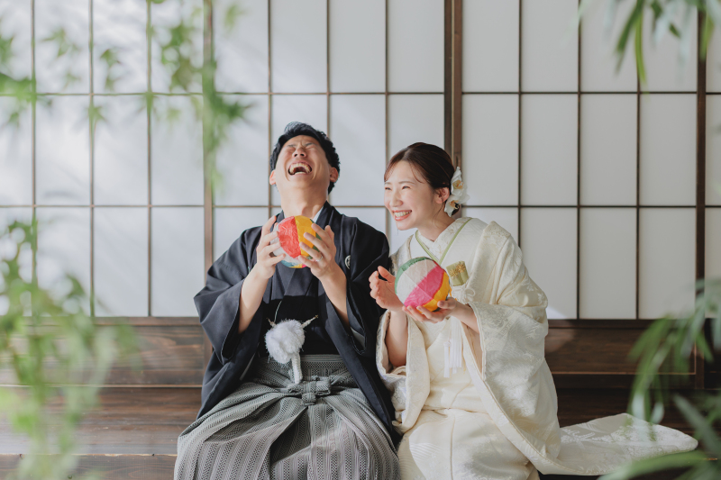 【和装×小物でお二人らしさを！】〜屋内庭園スタジオ〜