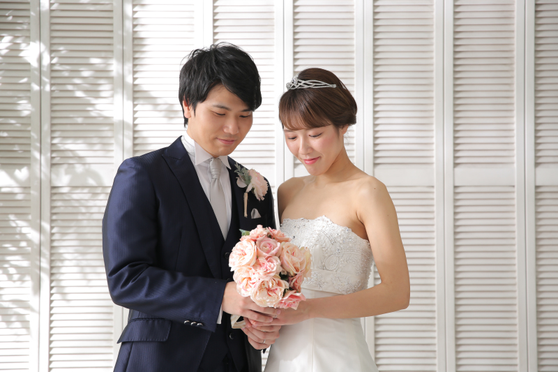 ブーケを見つめて。