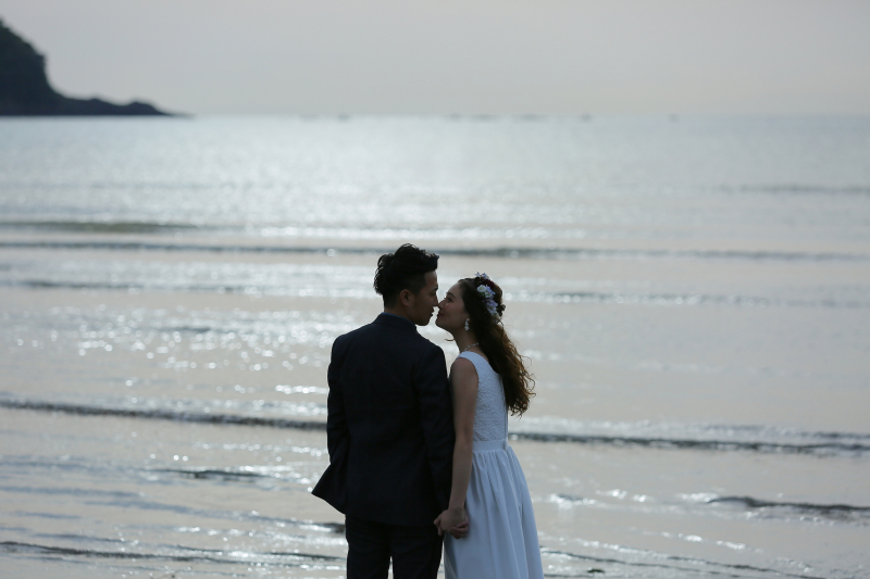 海でのシルエット♪