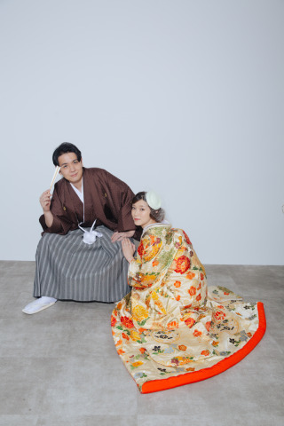 ハウススタジオでおしゃれな和装撮影を。