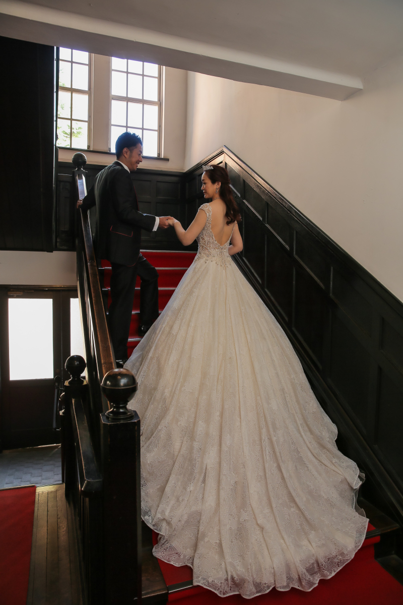 階段でバックショット