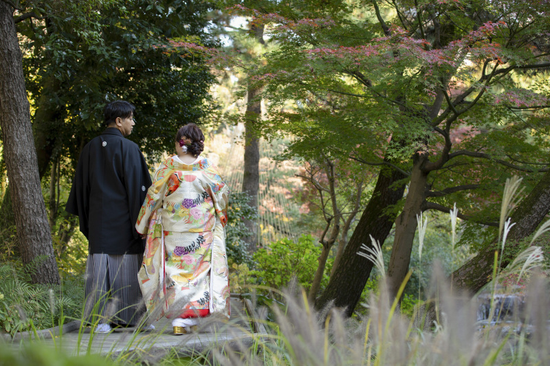 甘泉園の一本道をお散歩。