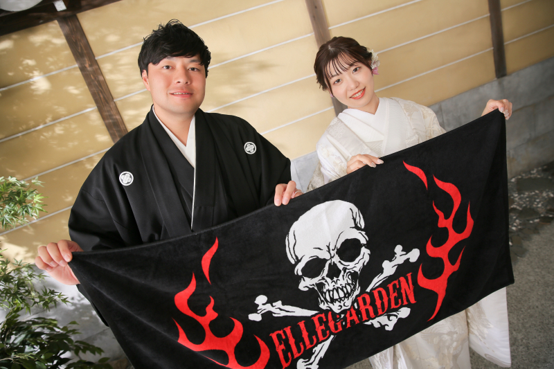 好きなバンドのタオルで！