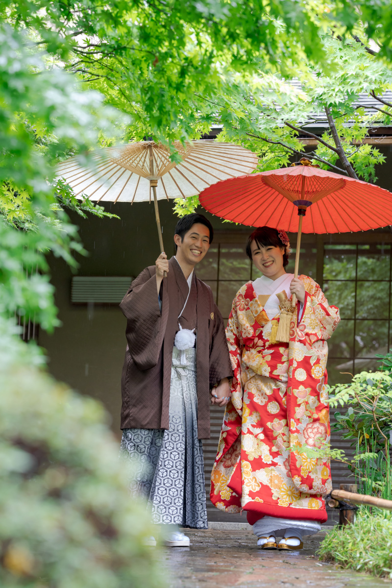 雨でも大丈夫!便利アイテムの和傘!