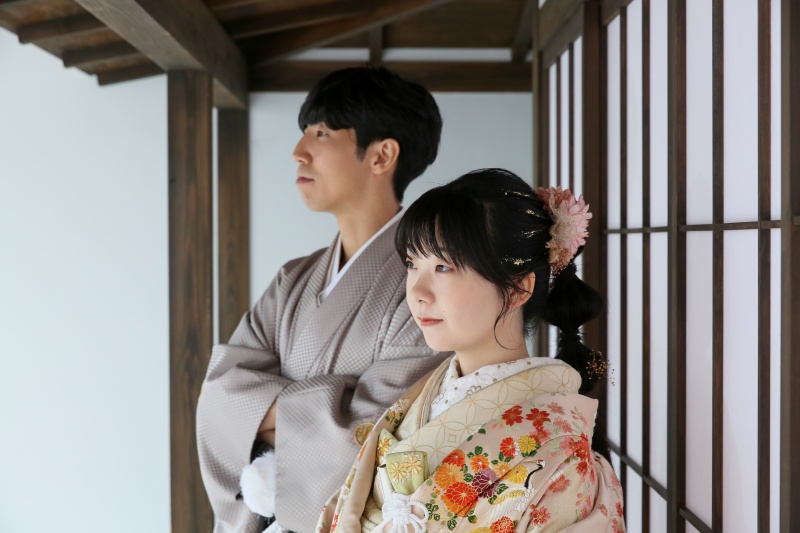 和装はキッチリ...?