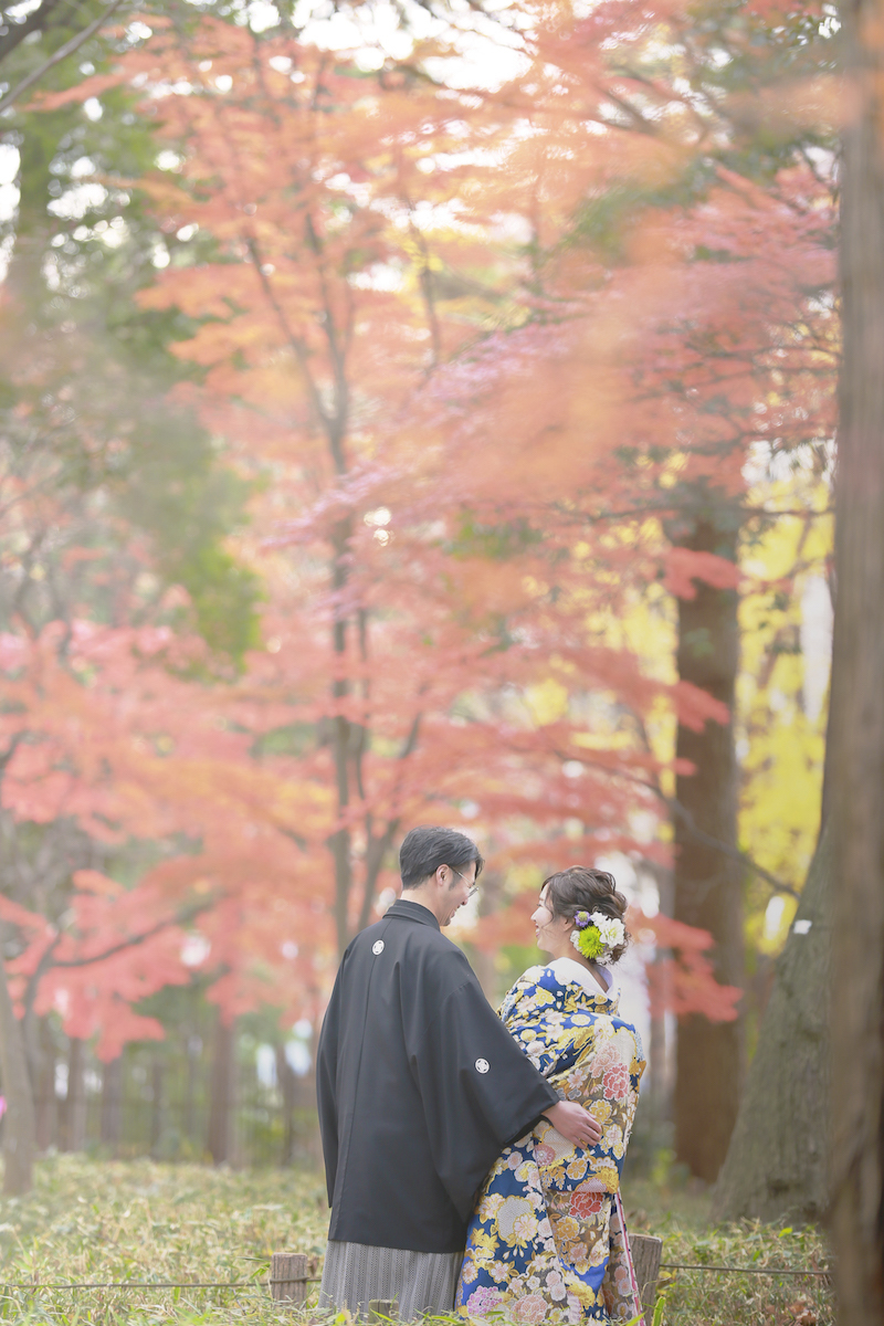 『紅葉＋バックショット』