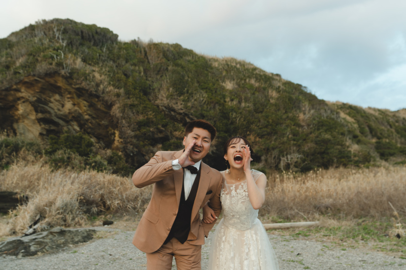 海に向かって！