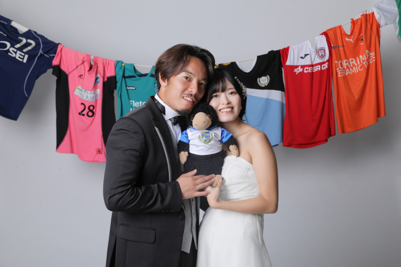 サッカー大好きな、お二人とスタジオ撮影