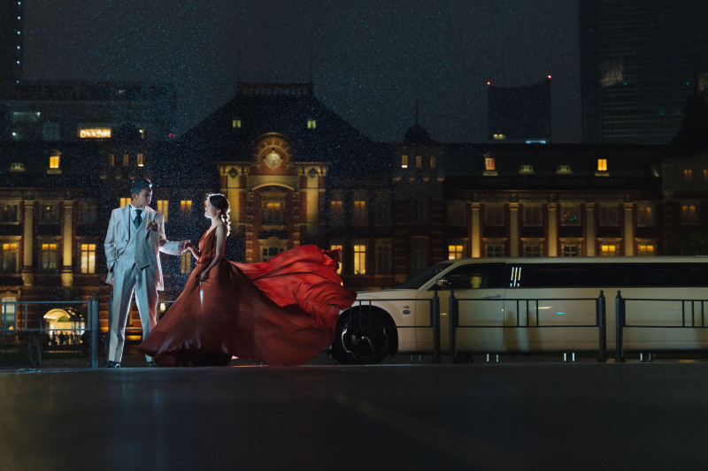 ドレスがふわっ