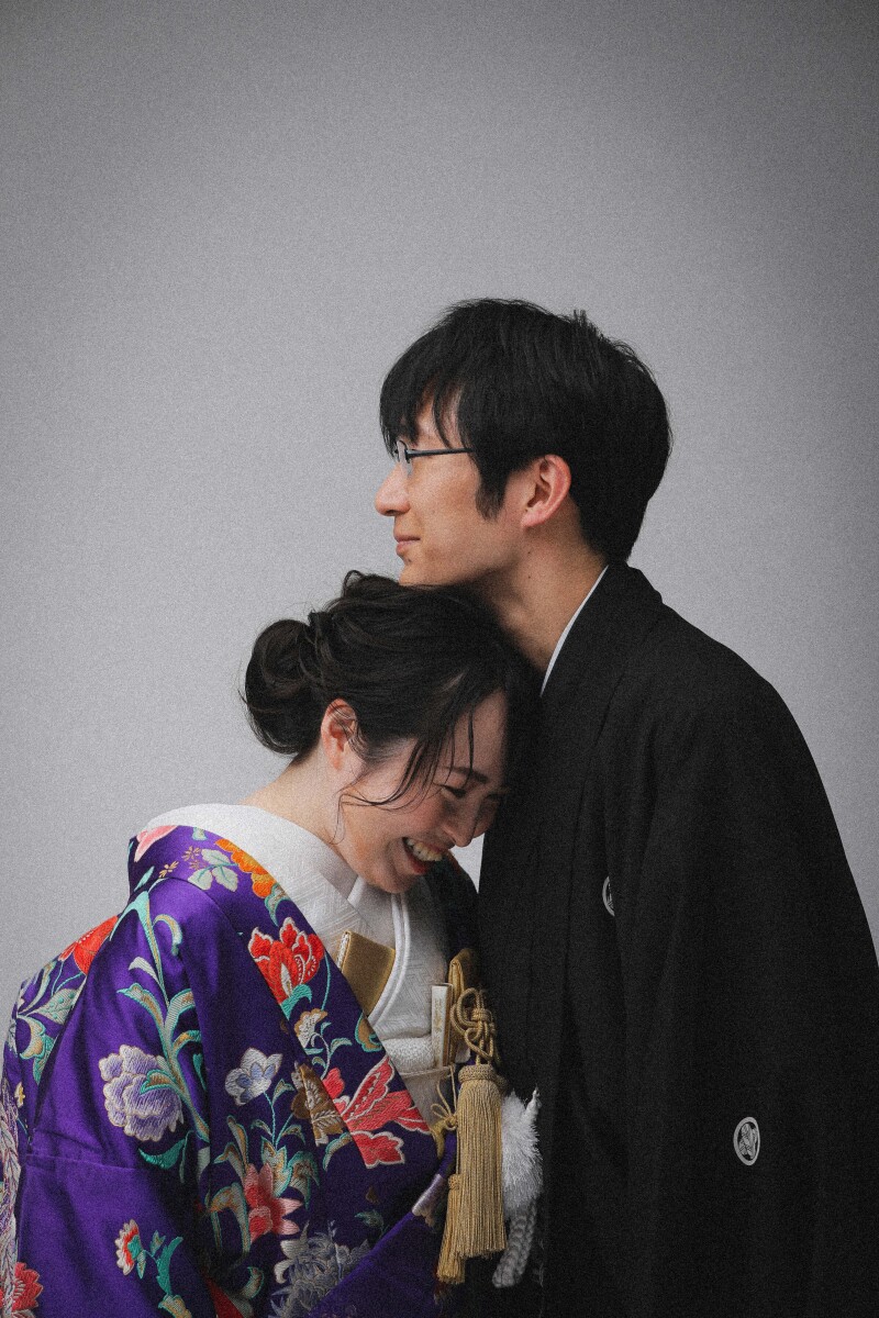 和装のスタジオでも2人らしさを大切に