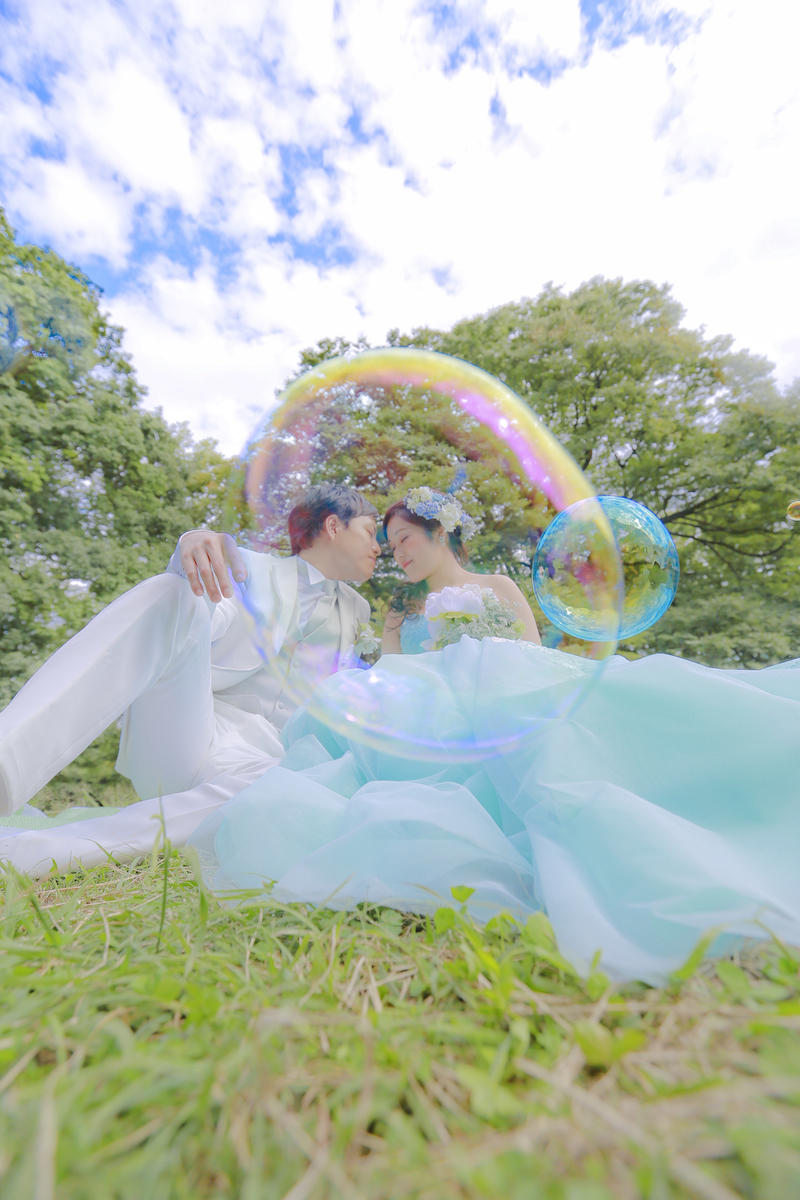 『青空＋シャボン玉』