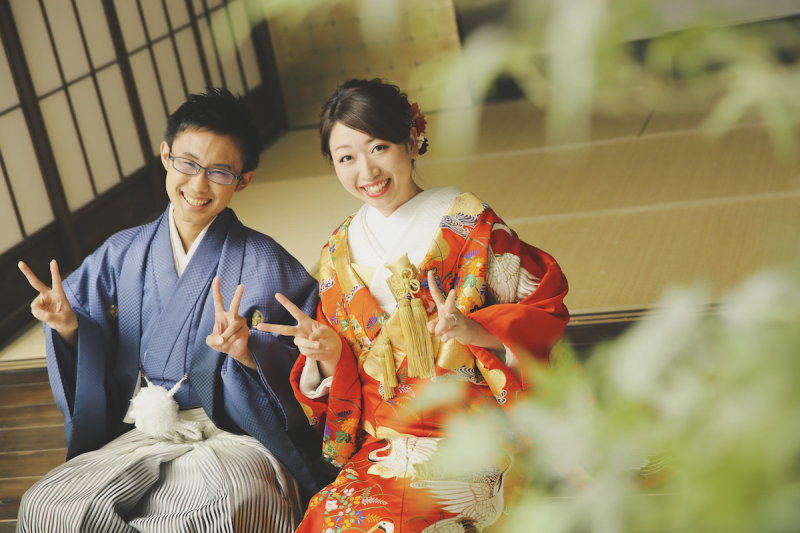 「和装でイエーイ」