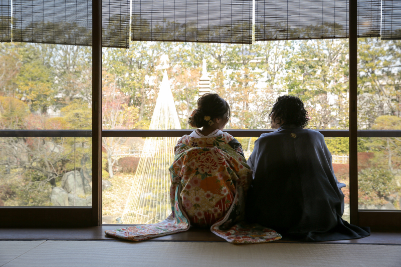 お庭と和室と梅と。