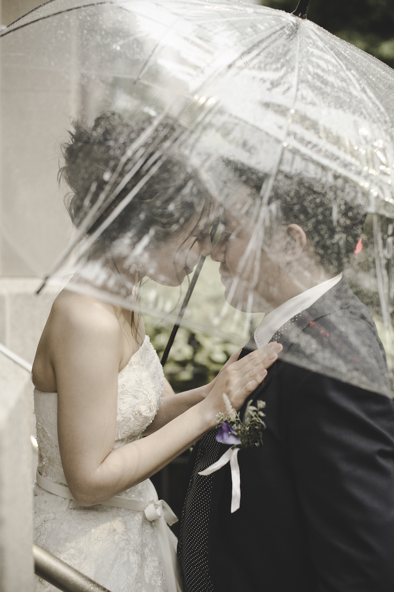 傘の中で・・・