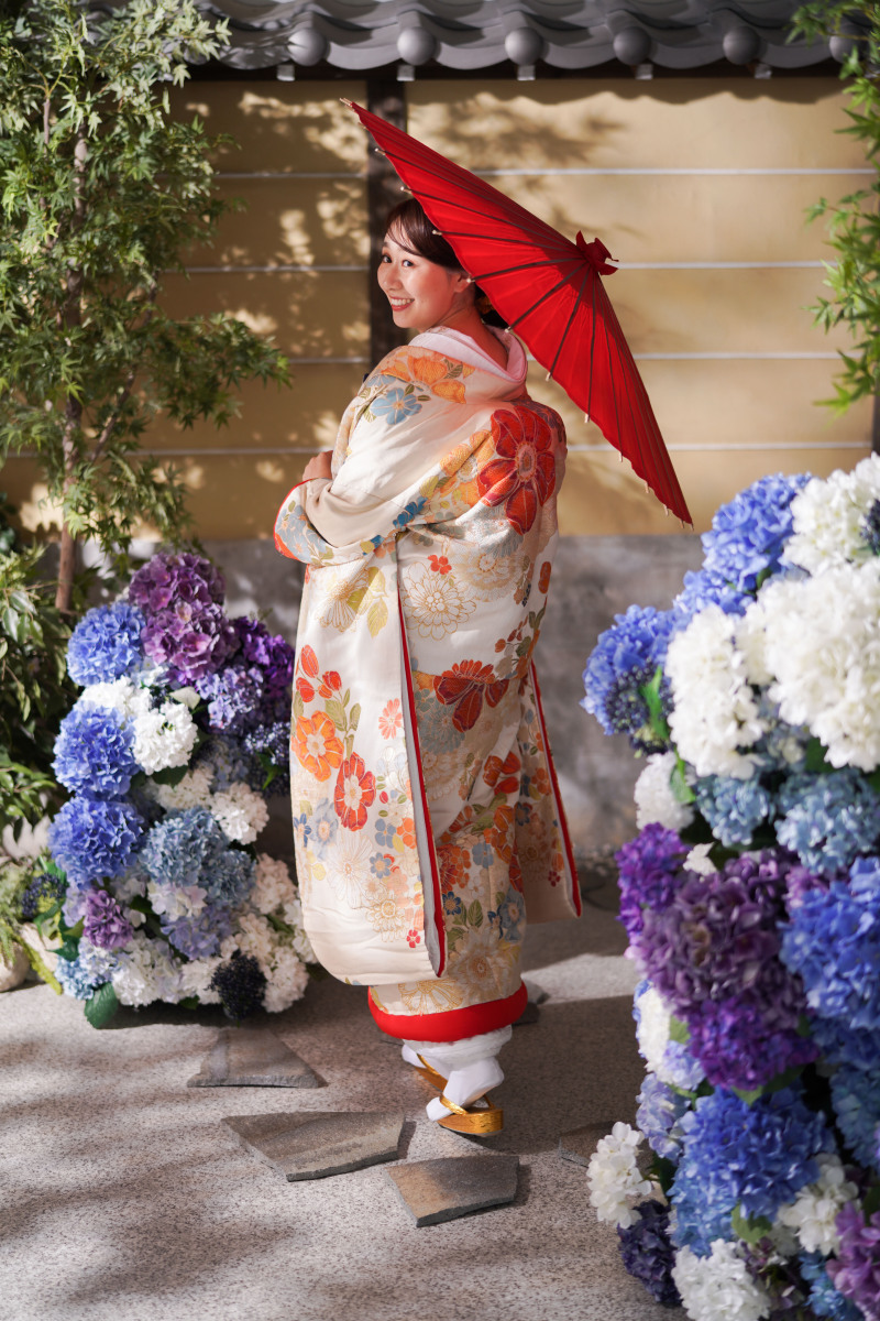 和傘&times;紫陽花