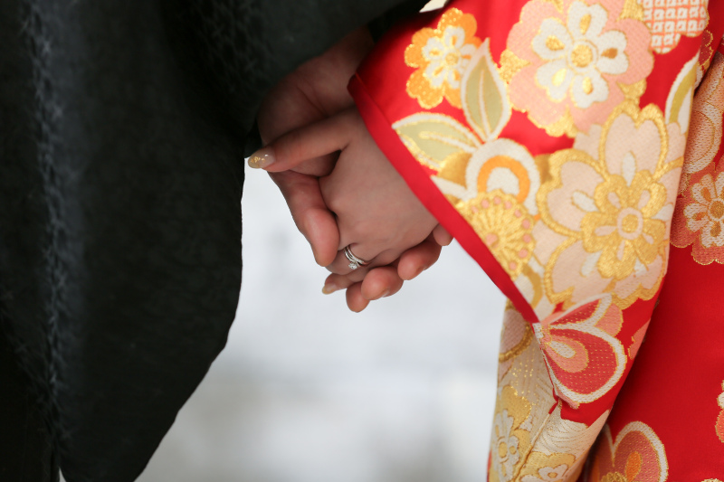 手繋ぎショット