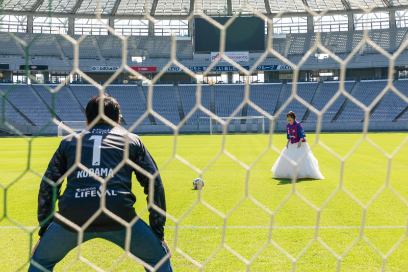 ふたりでPKに挑戦！！