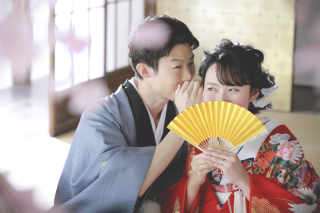 大人気！和装屋内庭園ロケーション with 桜