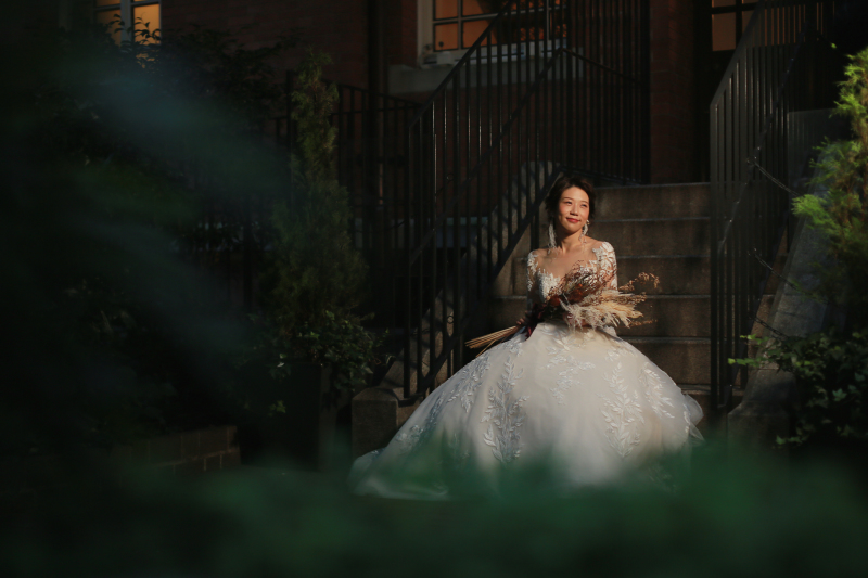 夕陽を演出して