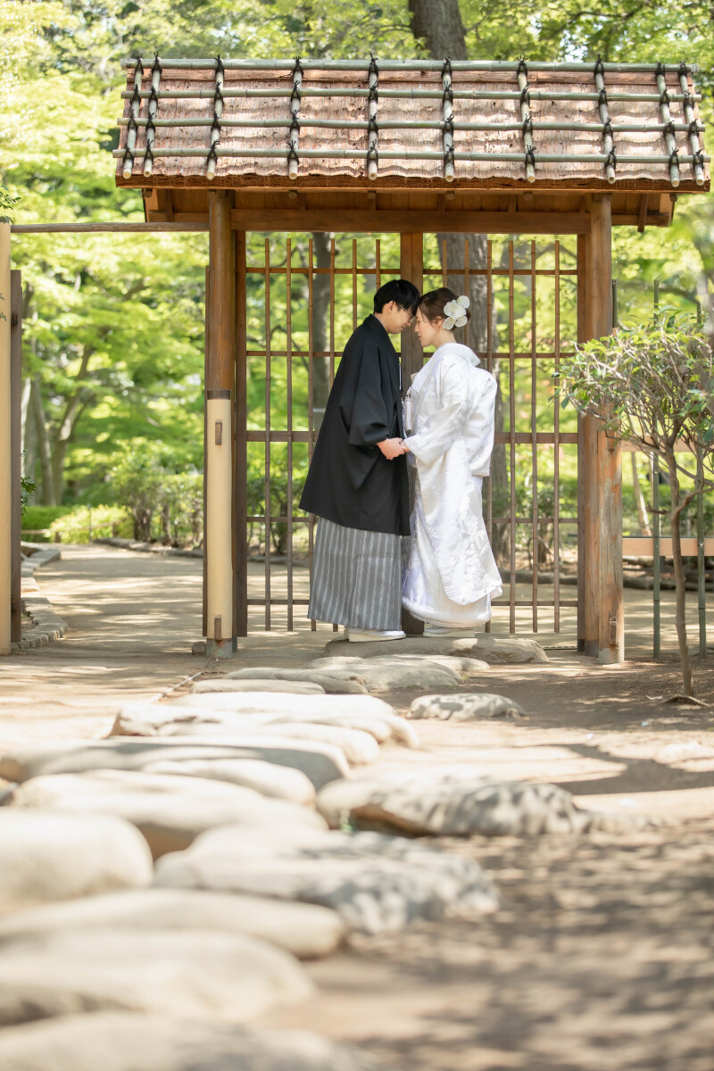 おでことおでこを付けて