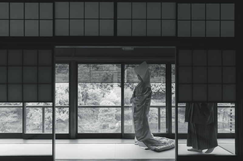 内廊下を歩きながら