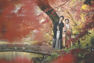 大人気！紅葉和装ウェディングフォト☆