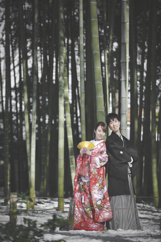 雪残る和装ロケーション撮影☆