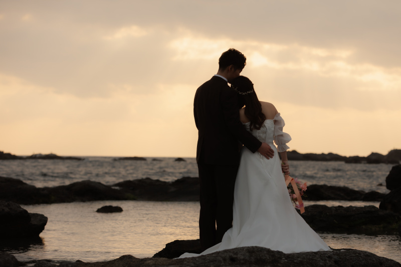 夕日の柔らかい光