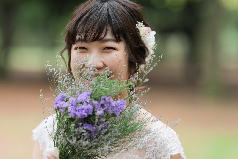 可愛いブーケと