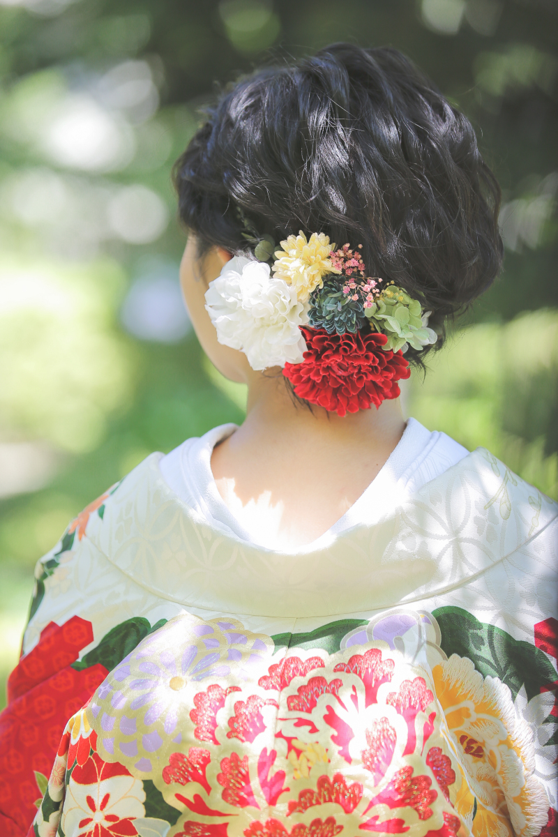 髪型も綺麗に。