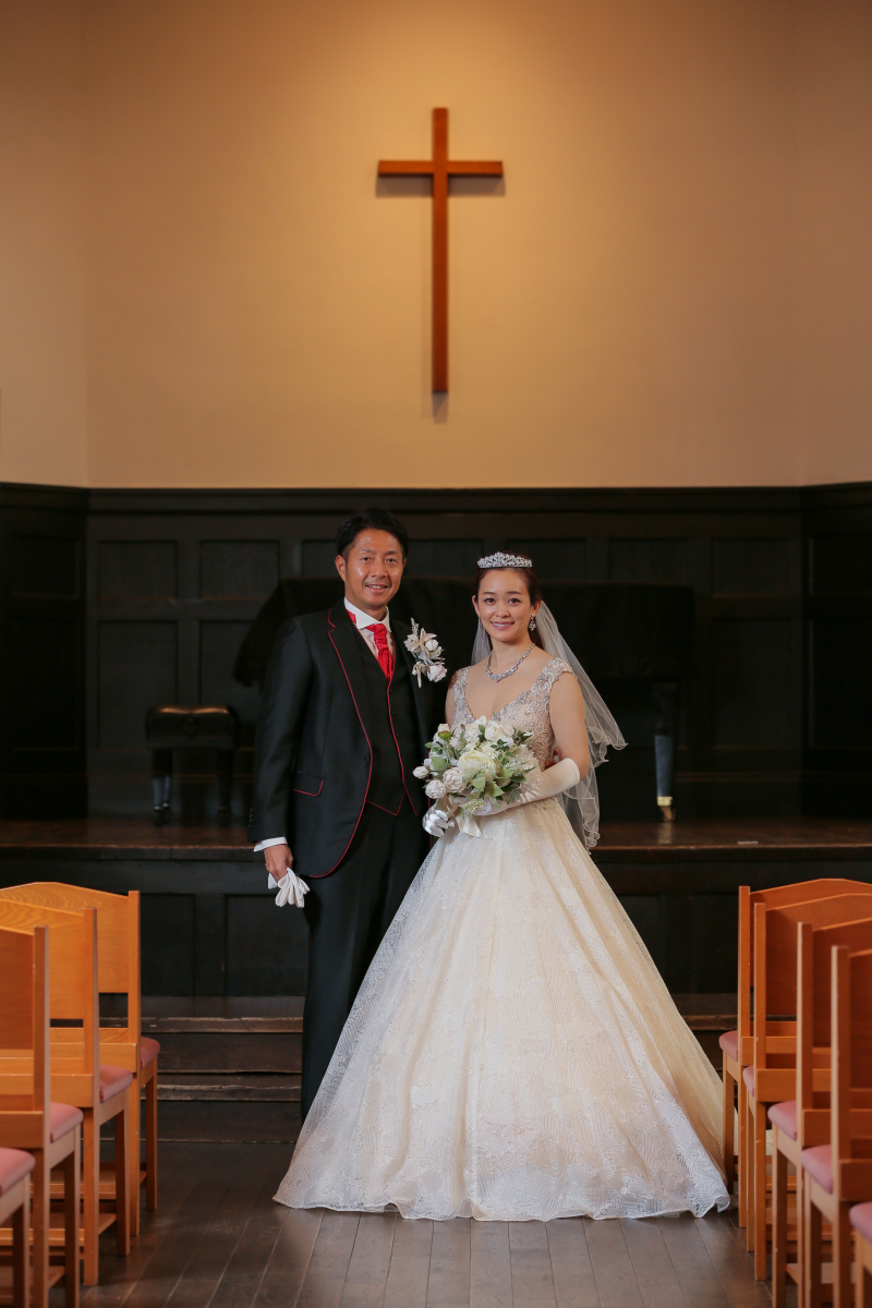 チャペル内から撮影開始