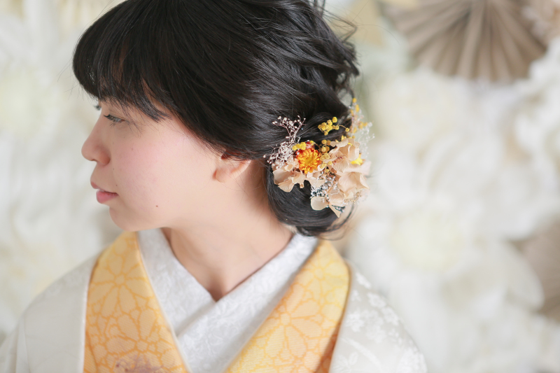 ドライフラワーを使って