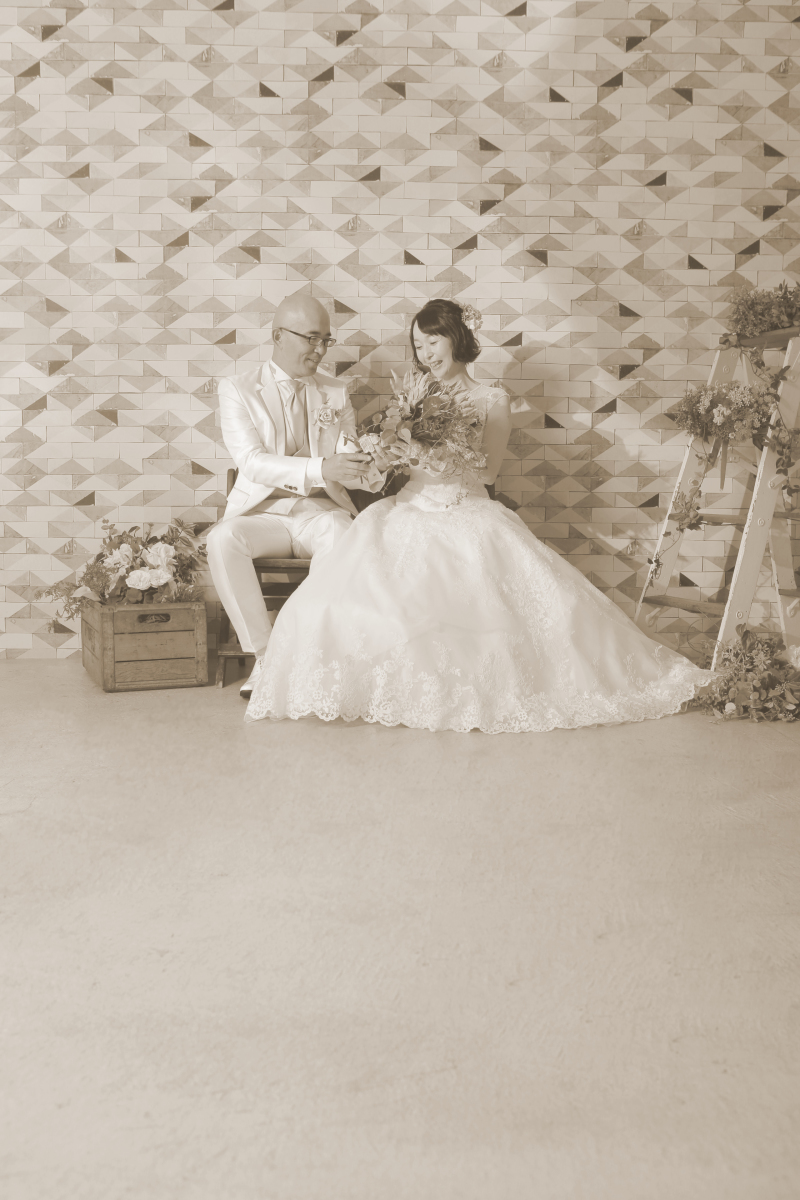 幾何学模様の壁もあるんです