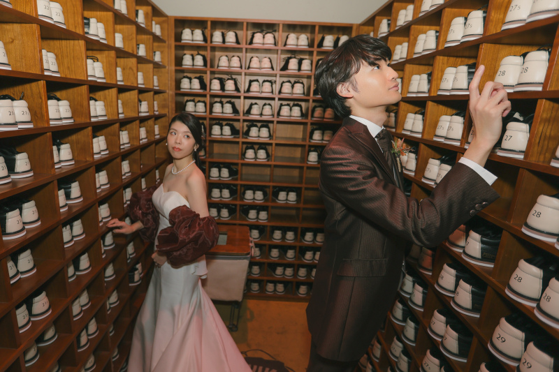 シューズルームにて