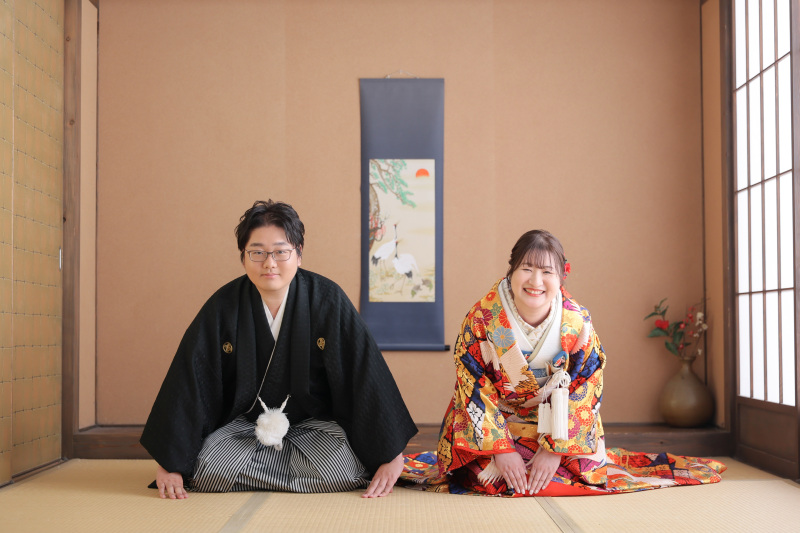 こちらも定番正座ショット