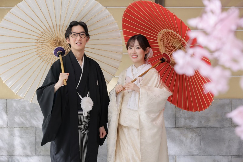 桜×和傘で春らんまん