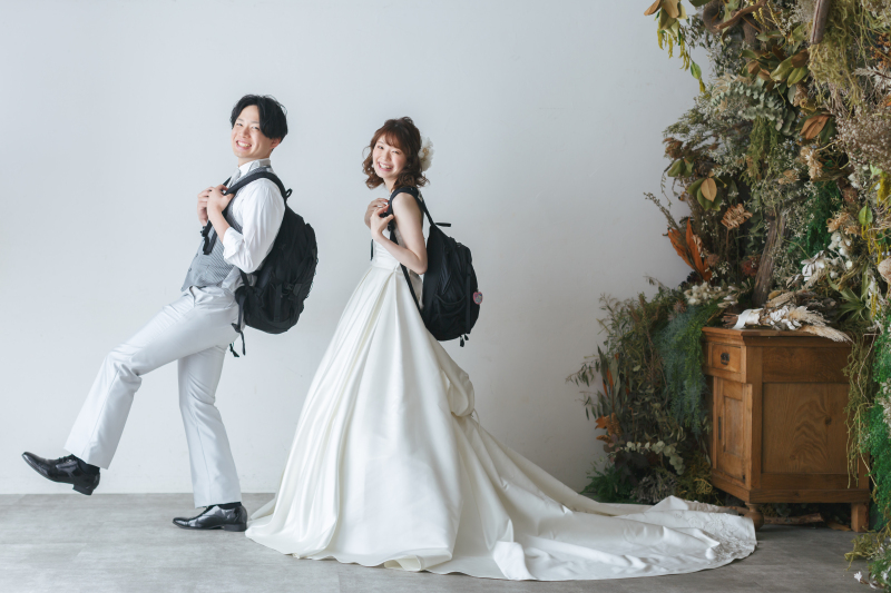 お揃いのリュックで