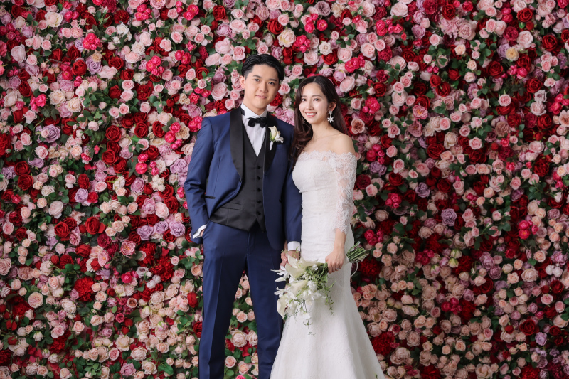 お花に囲まれて