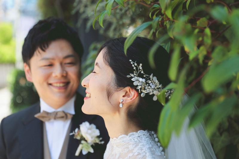 新婦様を見てる時の新郎様の表情♪