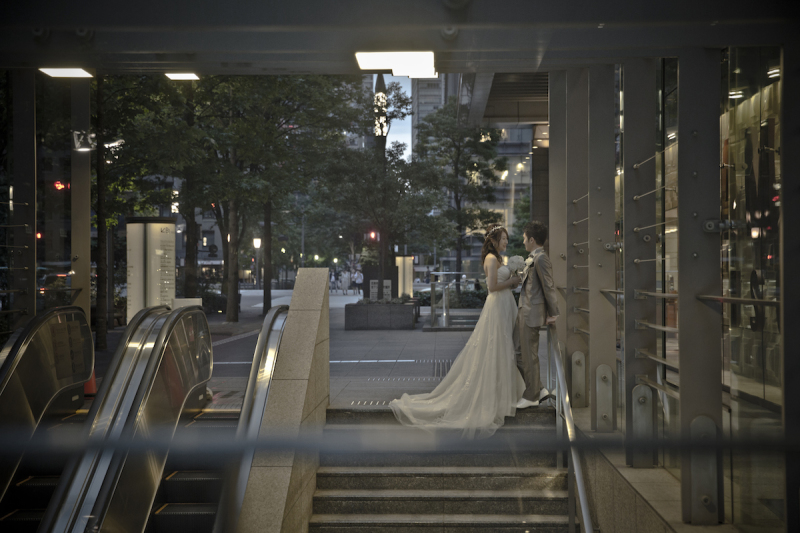 『エスカレーター＋お二人』