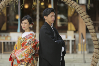 沼袋氷川神社で和装ロケーション