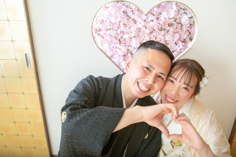 最後は2人で笑顔で