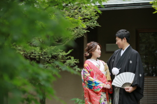 回遊式庭園でしっぽり