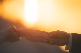 夕日も美しいロケーション撮影